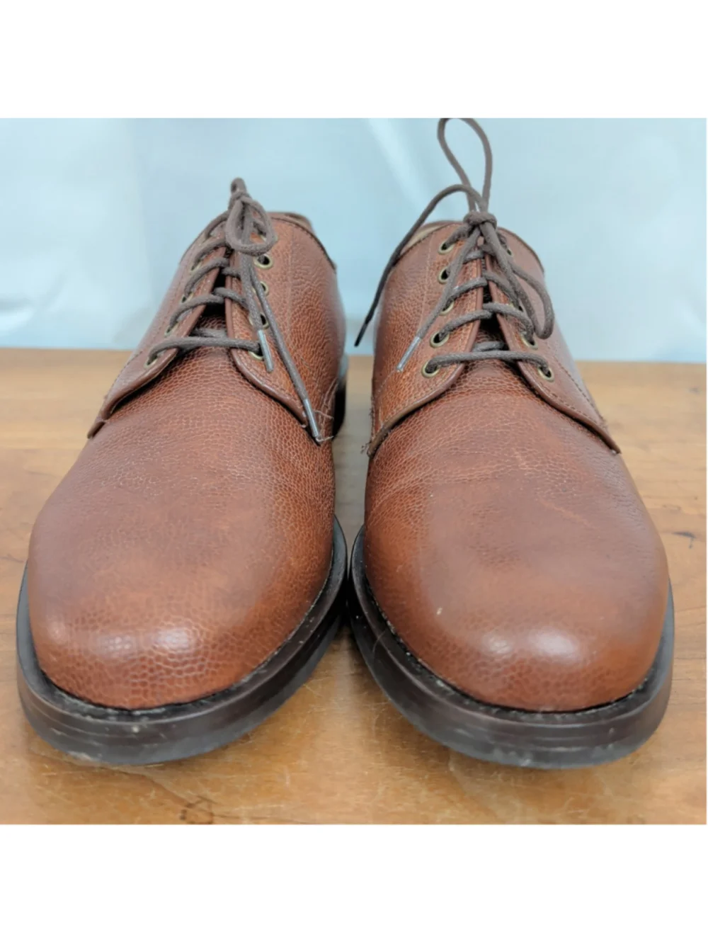 Men's Pebbled Leather Derby Shoes 10